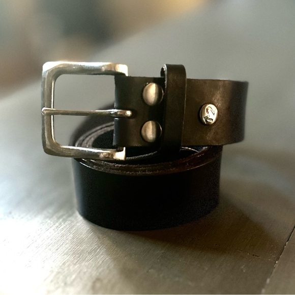 Bed Stu vintage Black Leather Belt 1-1/2” wide size 38